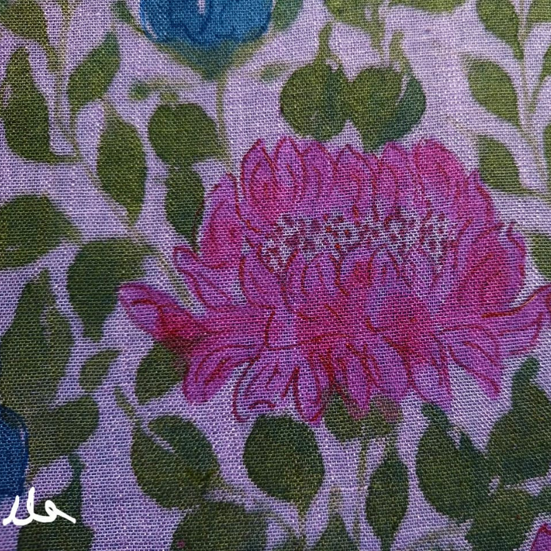 Floral design Hand-painted sarees online