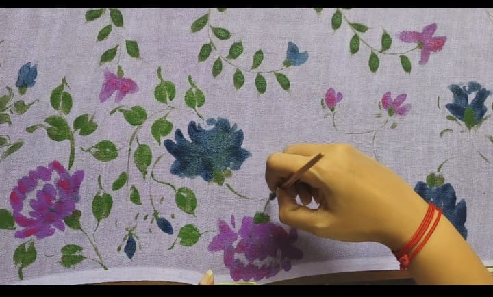 Personalized Hand-Painted Sarees online created for a special occasion