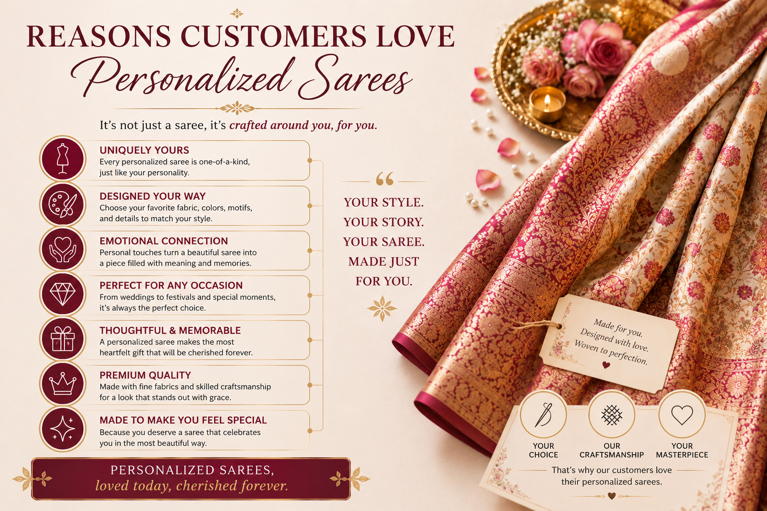 pure love for different Customized Saree Designs online